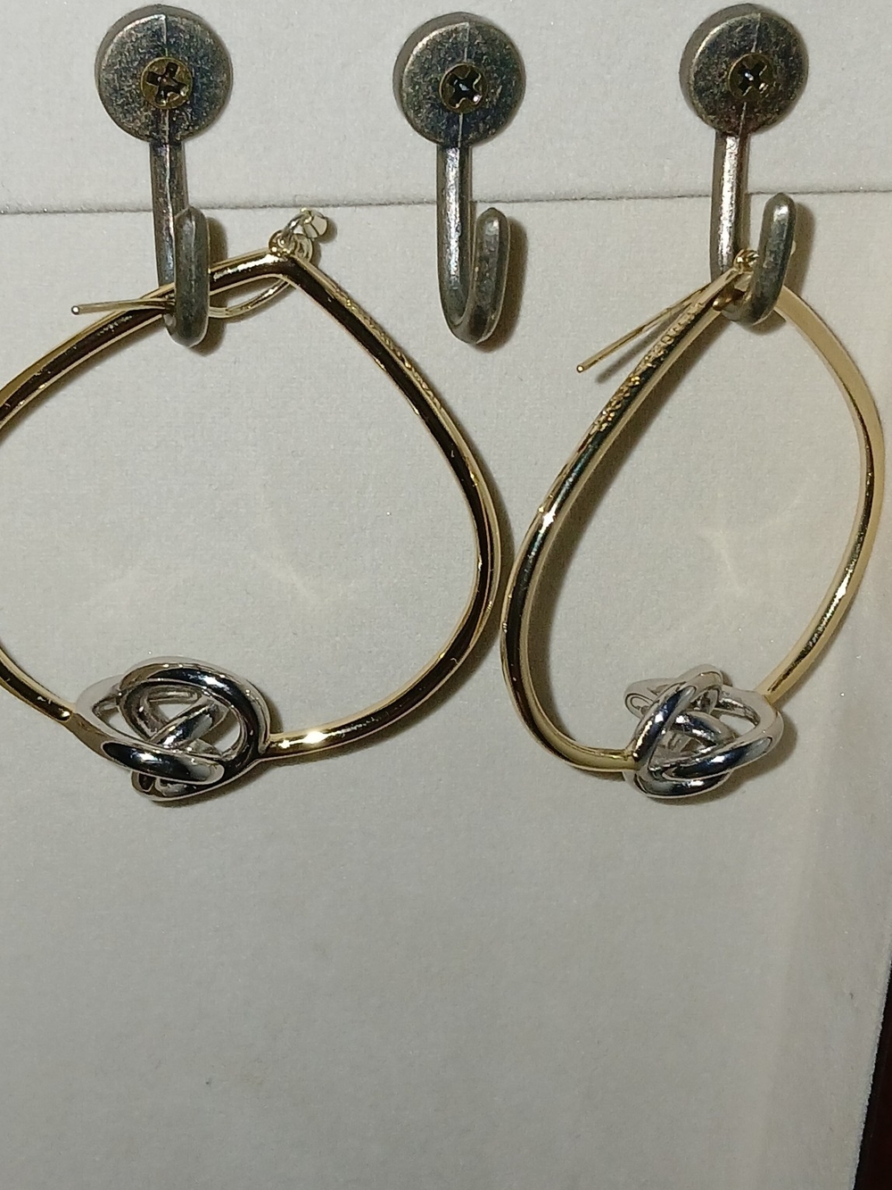 Kendra Scott Love Knot Gold and Silver Toned Drop Earrings